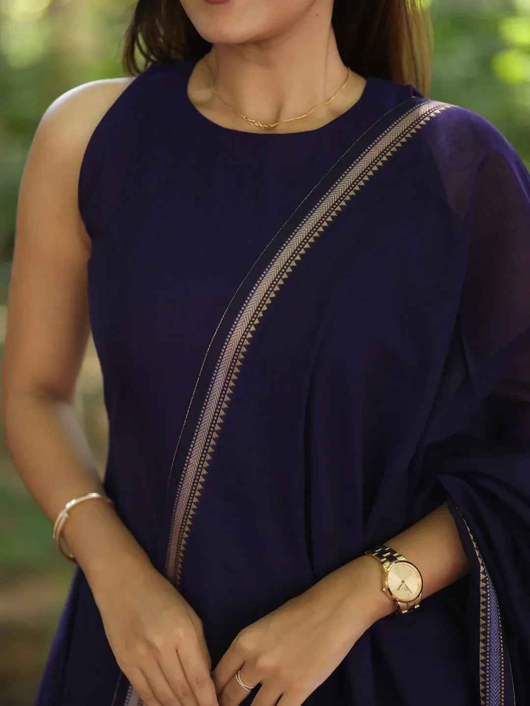 Purple Malar Narayanpet Salwar Set