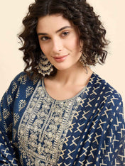 Midnight Charm Viscose Suit Set