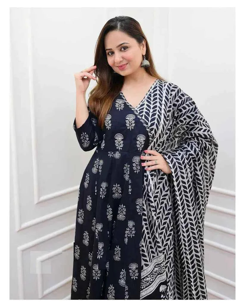 Blue Harmony Flared Suit Set