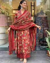 Scarlet Garden Viscose Anarkali Ensemble