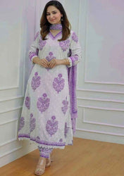 Lavender Mist Viscose Rayon Suit Set