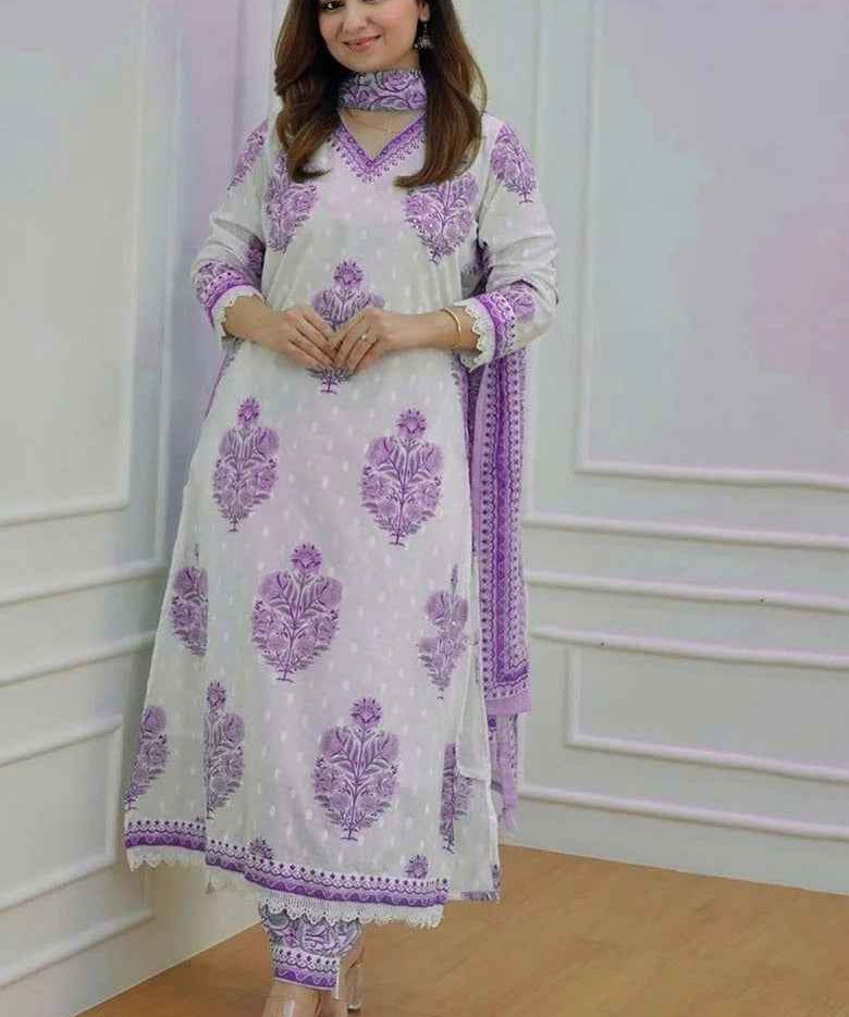 Lavender Mist Viscose Rayon Suit Set