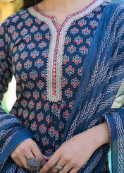 Midnight Bloom Viscose Suit Set