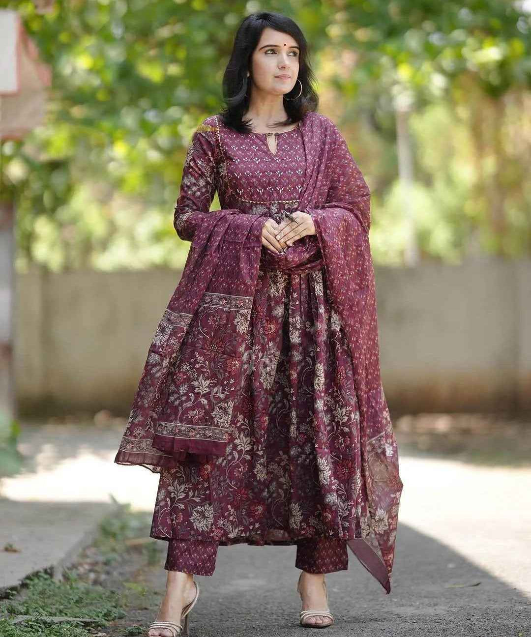 Plum Garden Pure Viscose Suit Set