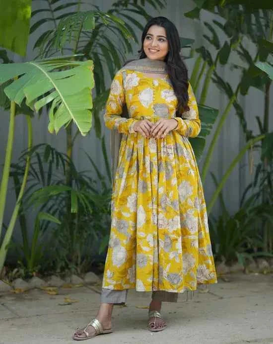 Golden Radiance Viscose Suit Set