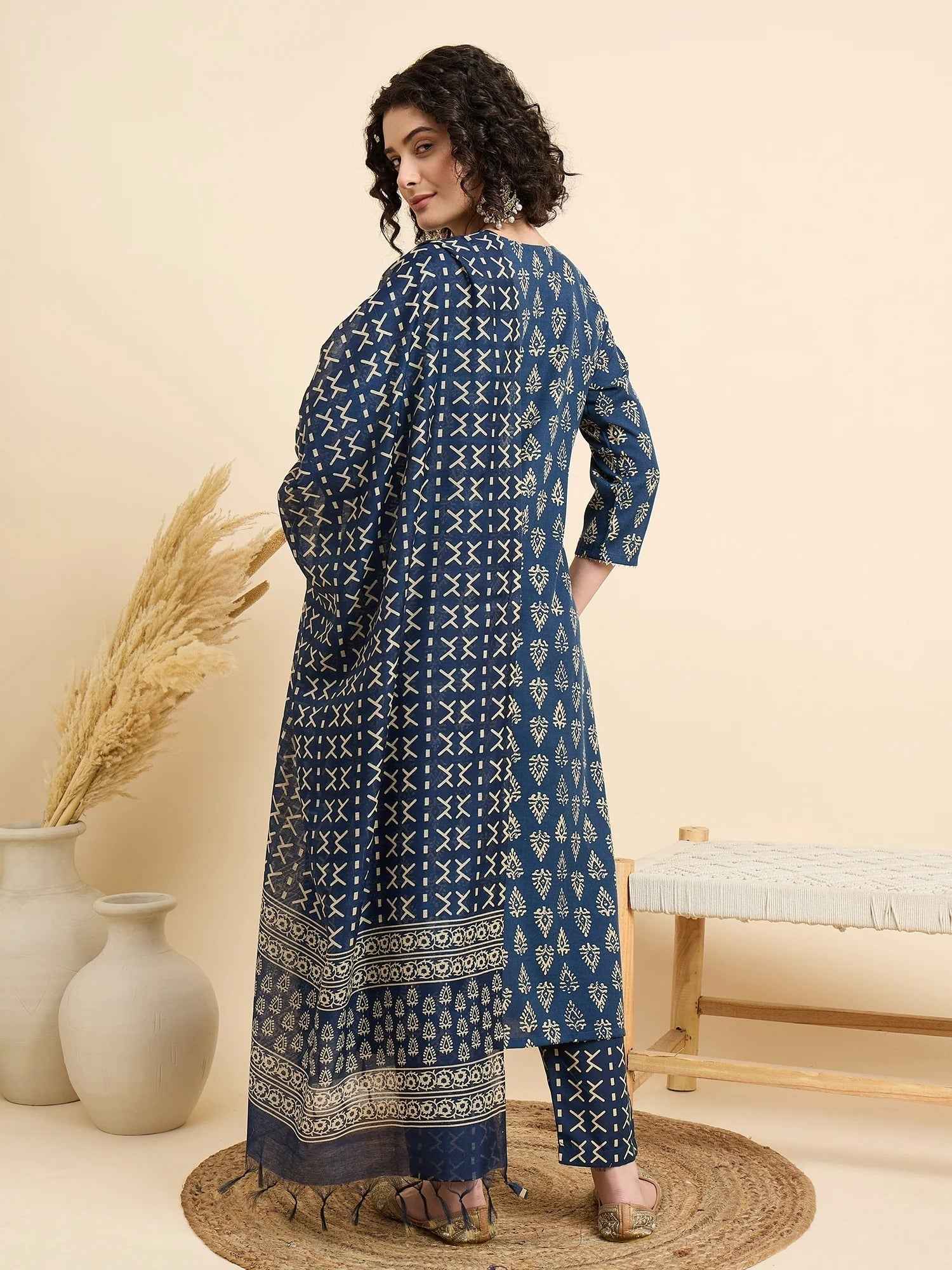 Midnight Charm Viscose Suit Set