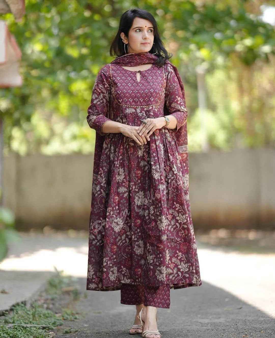 Plum Garden Pure Viscose Suit Set