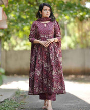 Plum Garden Pure Viscose Suit Set