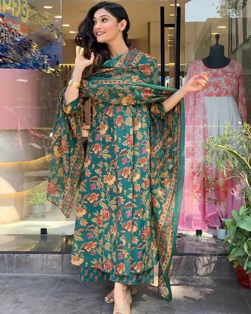 Royal Bloom Viscose Anarkali Set