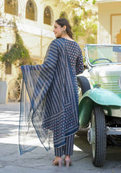 Midnight Bloom Viscose Suit Set