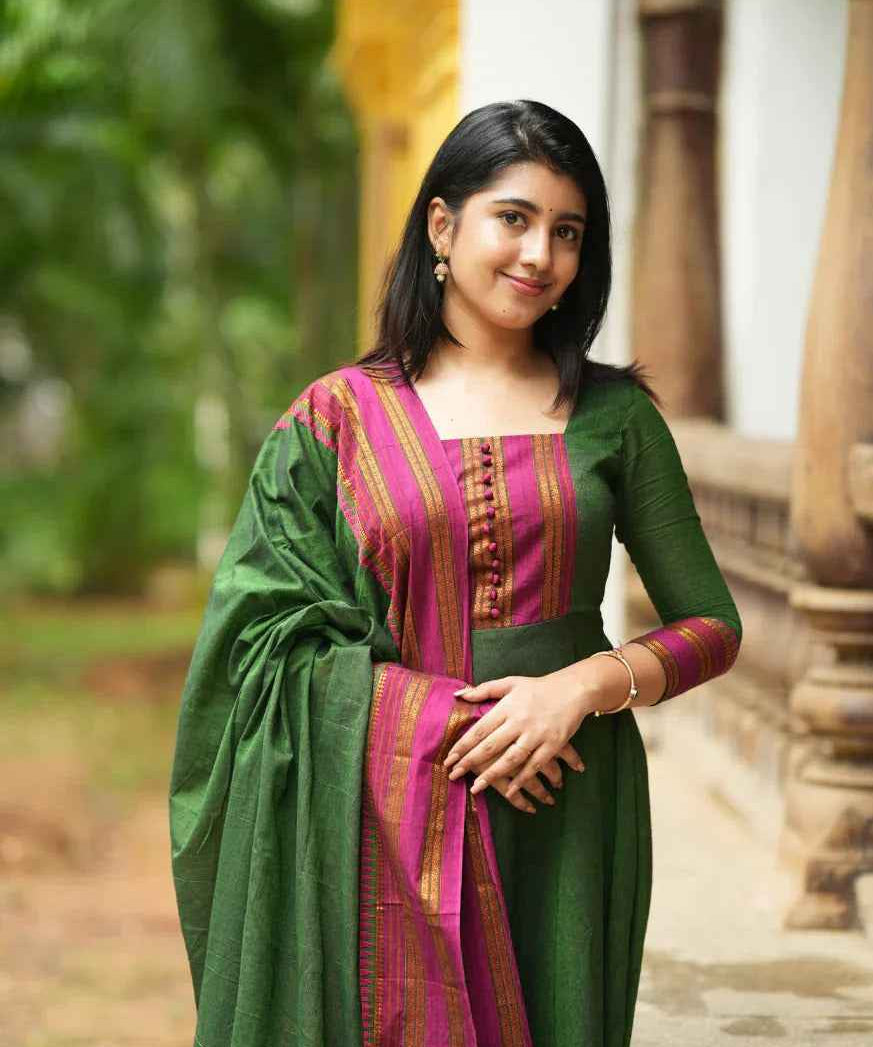 Shrungar Pure Cotton Temple Anarkali