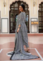 Starlight Stripe Pure Viscose Anarkali Set