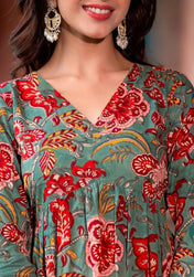 Rustic Bloom Pure Viscose Kurta Set