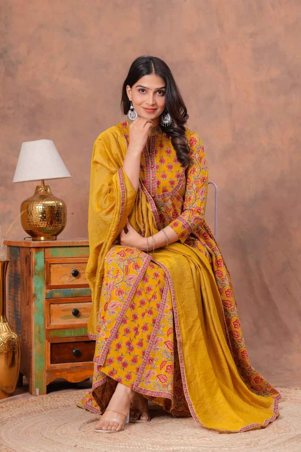 Gulaabo Charm Handblock Suit Set