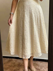 Beautiful Pure Potton Lace Western Dress