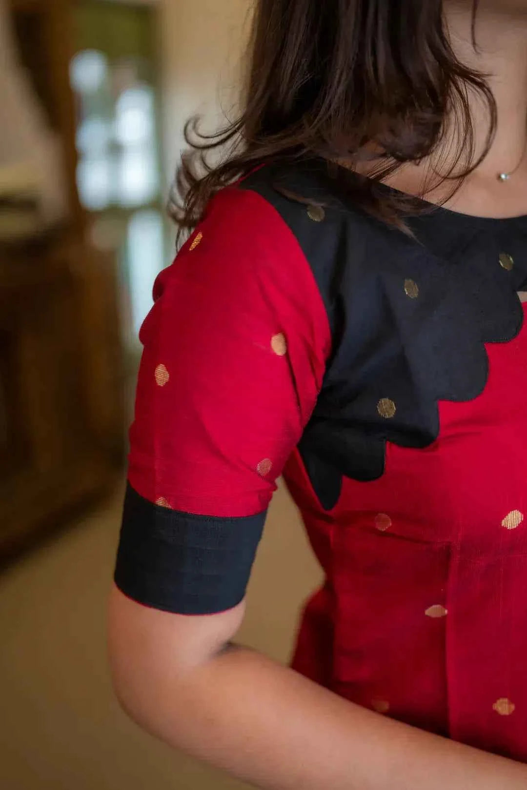 RAWSILK KURTA PANT WITH KALAMKARI DUPATTA