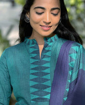 Pure South Cotton Mangalgiri Anarkali Set