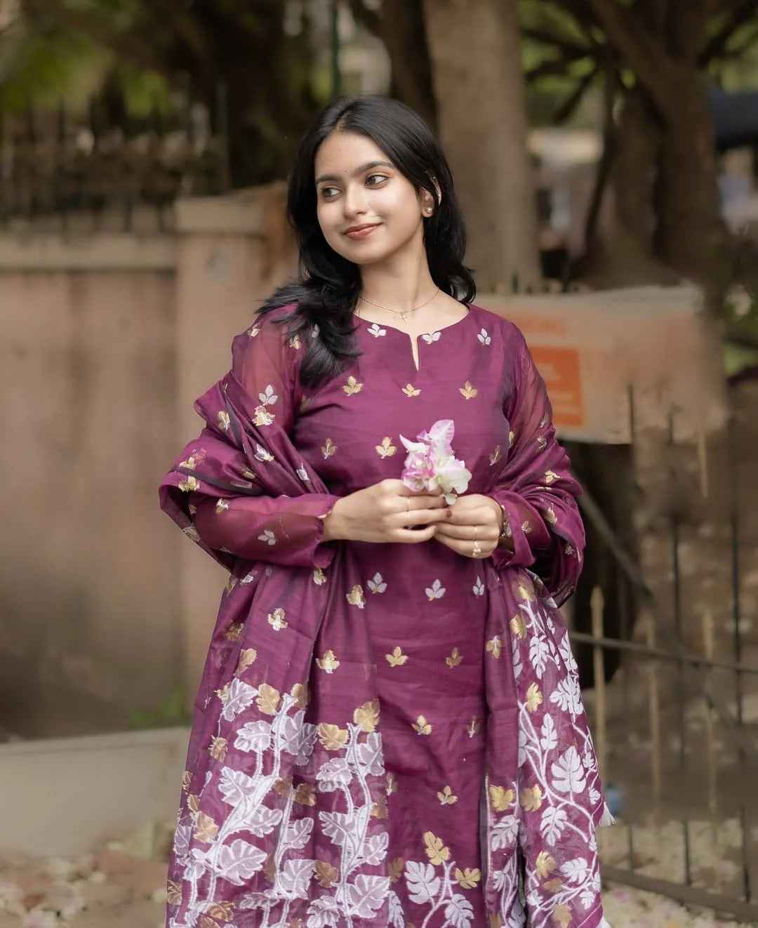 Elegance Maroon Color Kurta Set