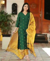 Handloom Silk Woven Kurta With Cotton Lining