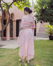 Tide Pink Handpainted Cotton Suit Set