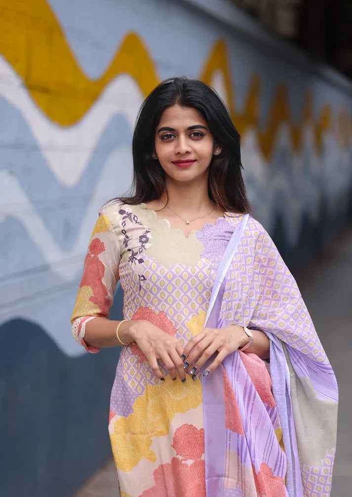 Peachmelt Top & Dupatta set