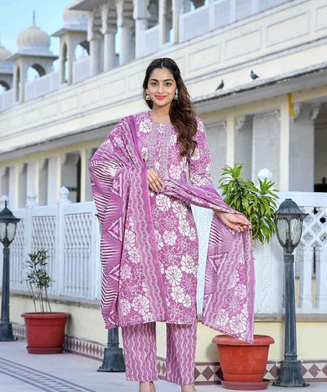 Aafreen Cotton Straight Suit Set