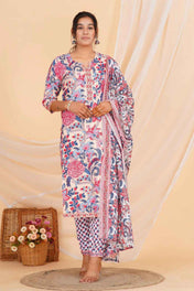 Blush Bloom Viscose Rayon Suit Set