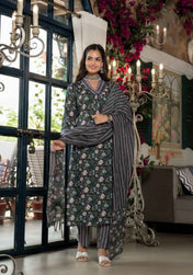 Midnight Garden Pure Viscose Suit Set