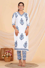 Ocean Bloom Viscose Rayon Suit Set