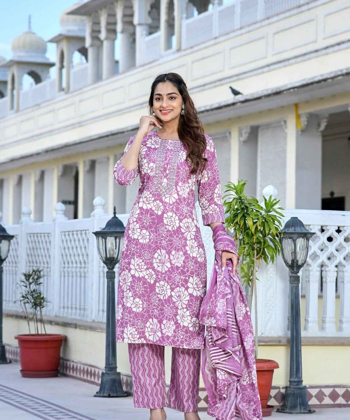 Aafreen Cotton Straight Suit Set