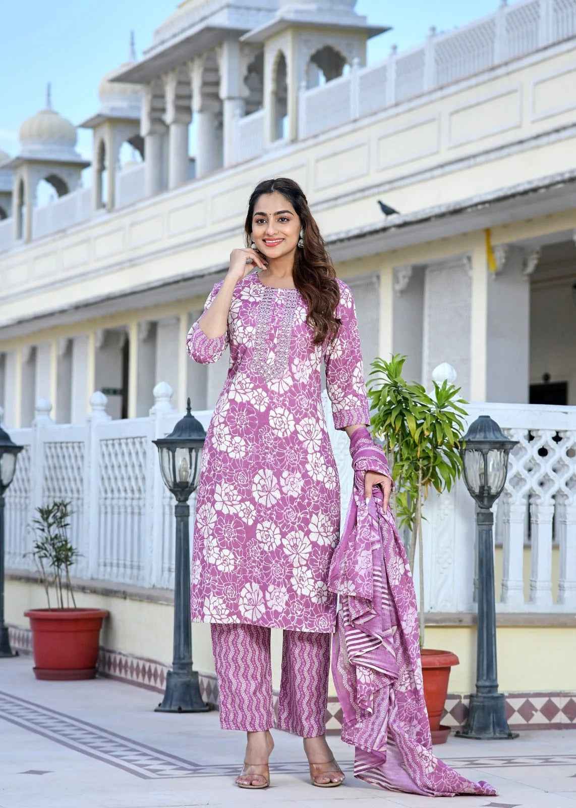 Aafreen Cotton Straight Suit Set