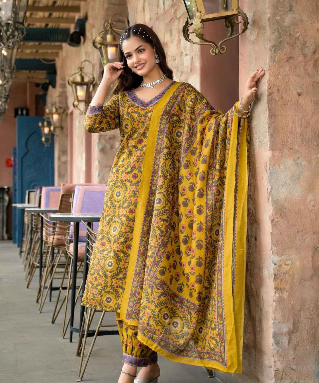 Marigold Medley Pure Viscose Suit Set