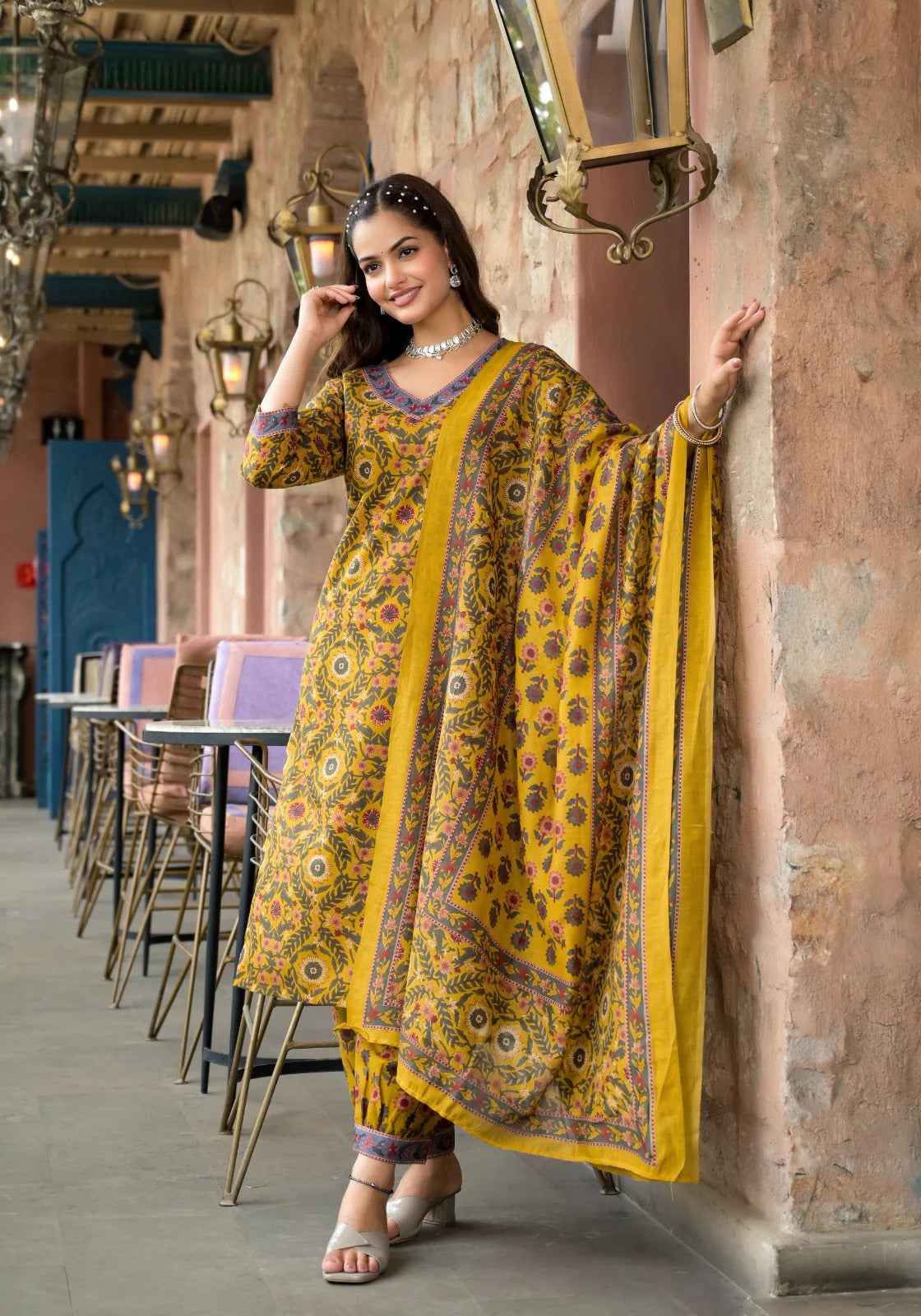 Marigold Medley Pure Viscose Suit Set