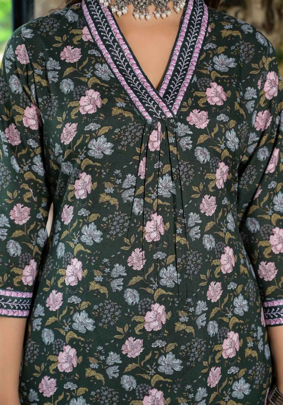 Midnight Garden Pure Viscose Suit Set