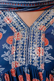 Azure Petal Pure Viscose Anarkali Suit