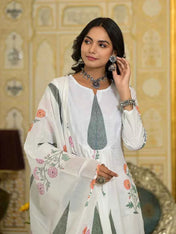 Ivory Garden Viscose Suit Set