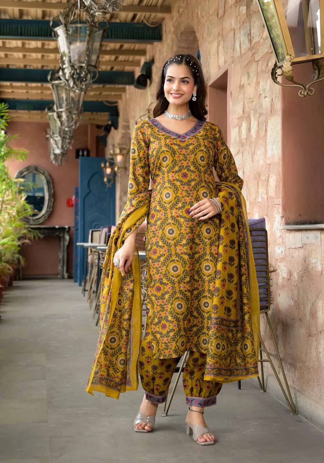 Marigold Medley Pure Viscose Suit Set