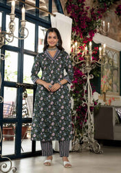 Midnight Garden Pure Viscose Suit Set