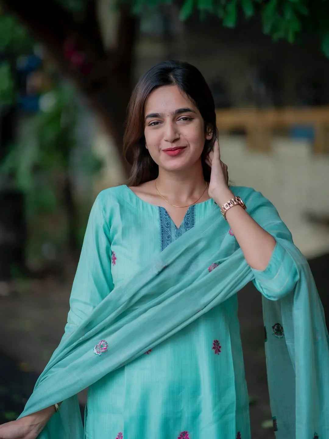 K-45 JAMDHANI COTTON WITH EMBROIDERY SALWAR SUIT