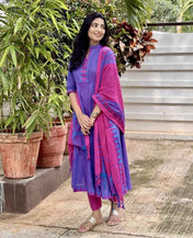 Pure South Cotton Mangalgiri Anarkali Set