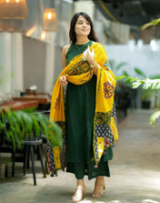 Green Color Kurta Set