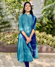 Pure South Cotton Mangalgiri Anarkali Set