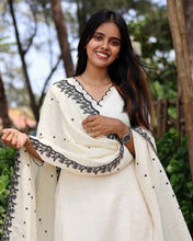 Soft Cotton Kota Doria Designer Suit With Lining And Heavy Embroidered Dupatta.