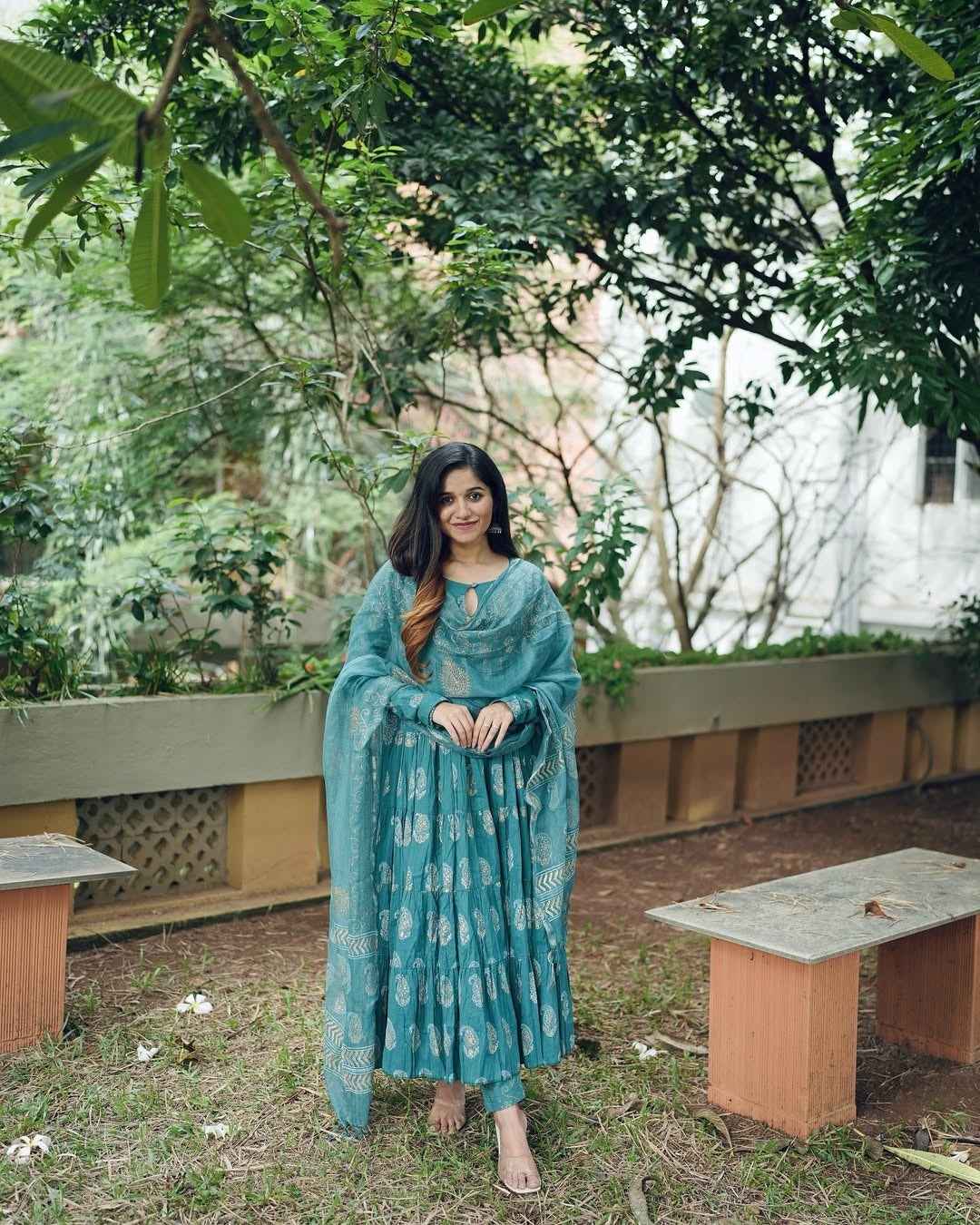 Presenting Handblock Cotton Anarkali