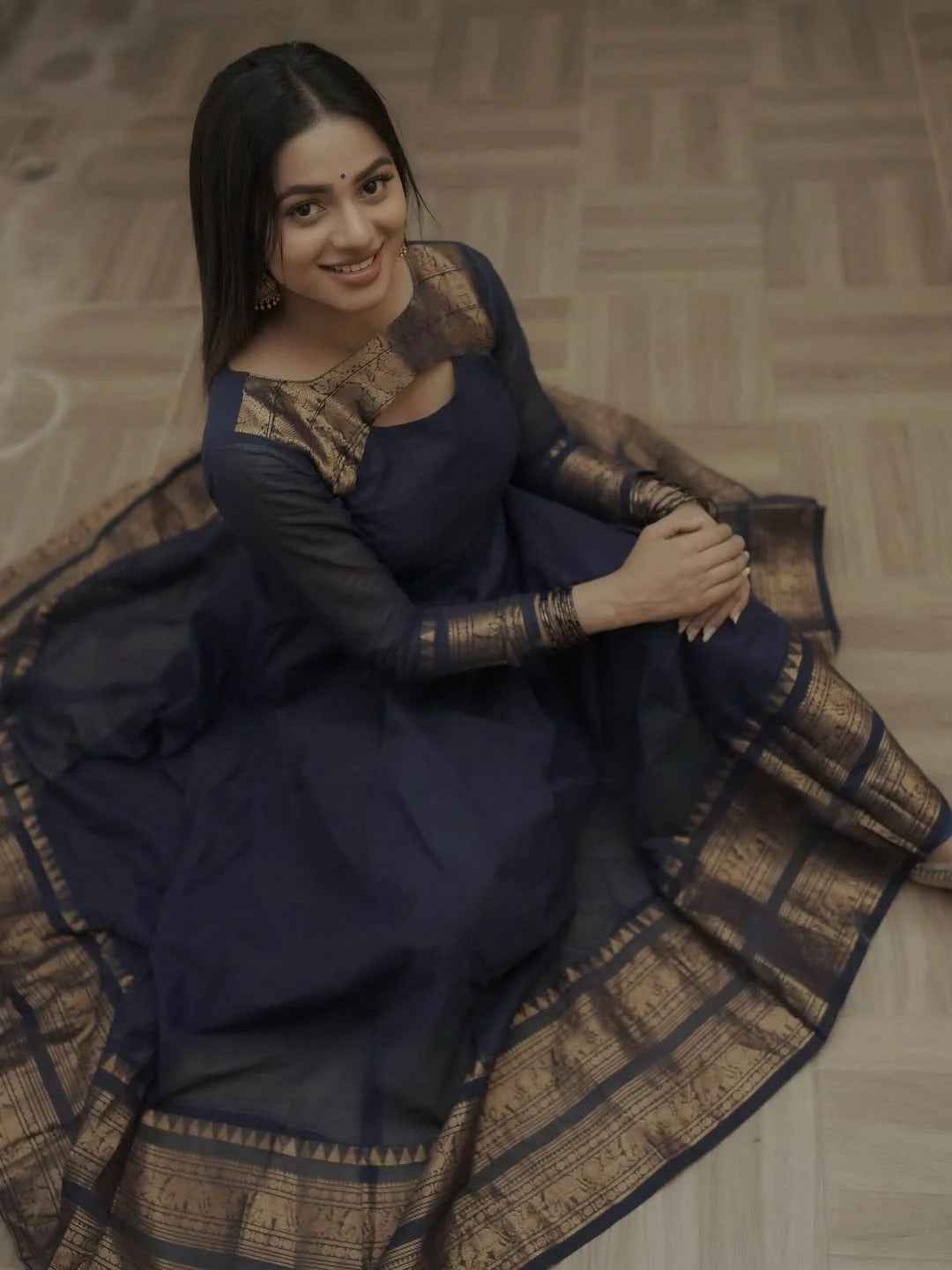 Signature Kanchi Cotton Anarkali & Dupatta