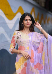 Peachmelt Top & Dupatta set