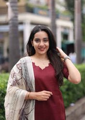 Earthen Ember Top & Dupatta set