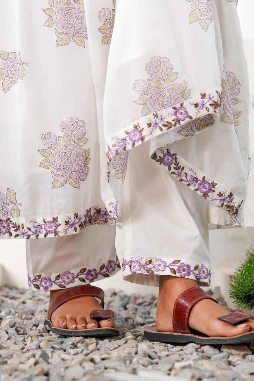 Ira Lavender Dreams Mul Cotton Anarkali Suit