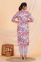Blush Bloom Viscose Rayon Suit Set