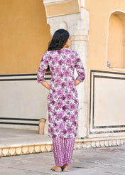 Classique Straight Suit Set with Mulmul Dupatta